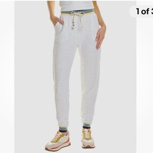 Sol Angeles White Terry cloth joggers size medium